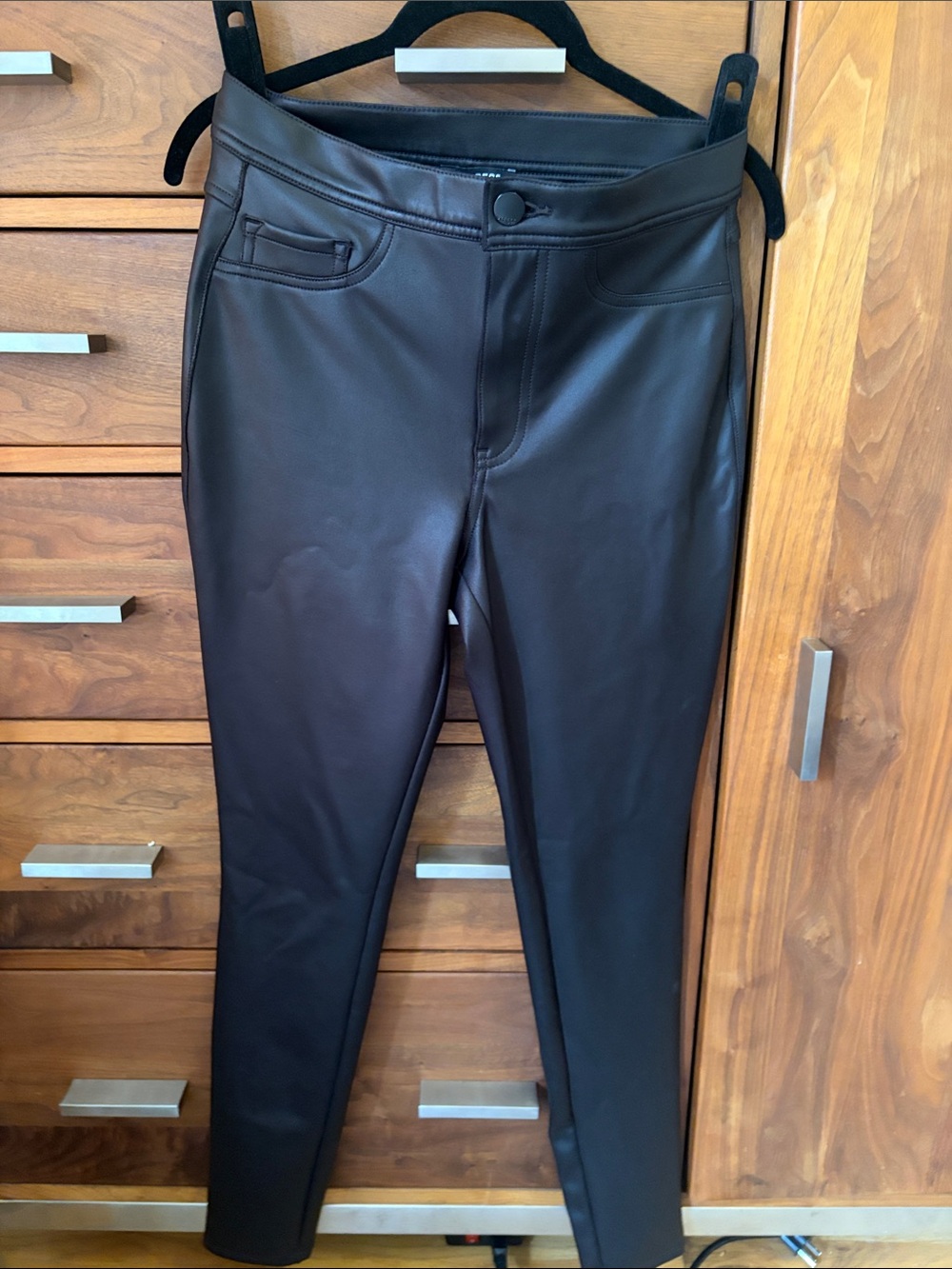 Express Faux Leather Leggings - Dark Brown